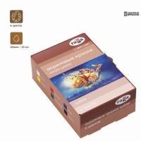 Краска акриловая, набор 6 цветов х 20 мл, Гамма "Хобби", морозостойкая, глянцевая, 3012196 Краска акриловая, набор 6 цветов х 20 мл, Гамма "Хобби", морозостойкая, глянцевая, 3012196
