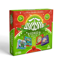 Новогодняя настольная игра &laquo;Новый год: Дуббль КОМБО&raquo;, 4 в 1, 5+
