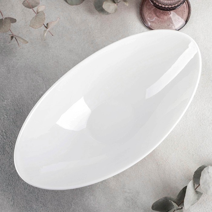 Салатник фарфоровый Wilmax Olivia, 30,5&times;17&times;8,5 см, цвет белый