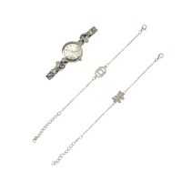 Подарочный набор для женщин: часы наручные d-2.2 см и браслет, 2 штуки Подарочный набор для женщин: часы наручные d-2.2 см и браслет, 2 штуки