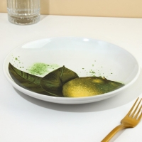 Тарелка керамическая &laquo;Сочный лайм&raquo;, 22.5 см, цвет белый