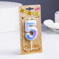 Свеча в торт на шпажке "Звездопад", цифра 5, 5,5 см Свеча в торт на шпажке "Звездопад", цифра 5, 5,5 см