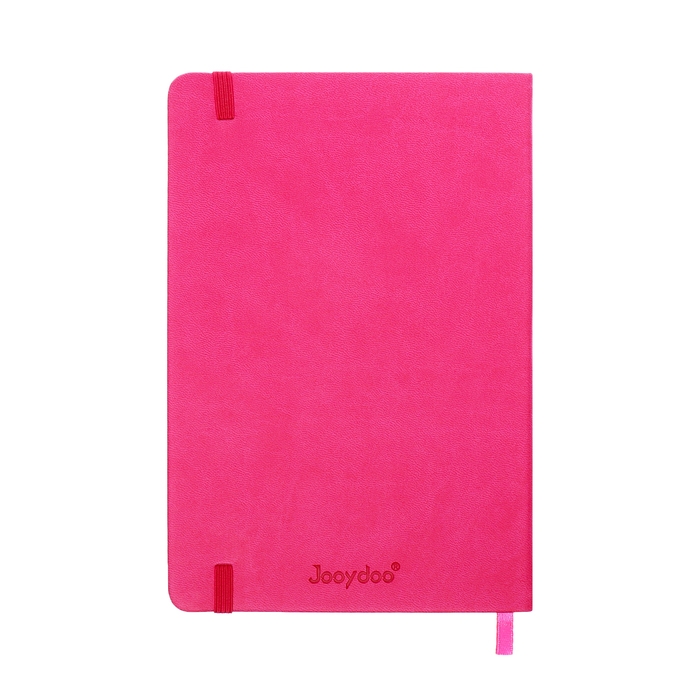 Ежедневник недатированный A5, 140л, клетка, кожзам, на резинке, желтый срез, Фуксия Ежедневник недатированный A5, 140л, клетка, кожзам, на резинке, желтый срез, Фуксия