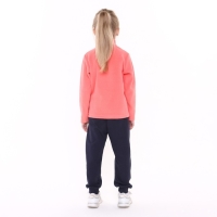 Джемпер для девочки флисовый, цвет персиковый, рост 122-128 см