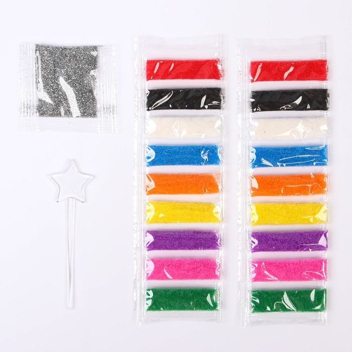 Набор для творчества: фреска песком с блёстками (9 цветов), Набор для творчества: фреска песком с блёстками (9 цветов), "Русалочка Ариэль", Принцессы