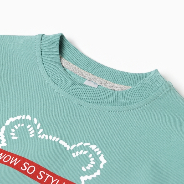 Комплект для девочки (джемпер, брюки), цвет пыльная мята, рост 110 см