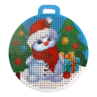 Алмазная мозаика на новый год с частичным заполнением для детей на подвеске «Снеговичок», новогодний набор для творчества Алмазная мозаика на новый год с частичным заполнением для детей на подвеске «Снеговичок», новогодний набор для творчества