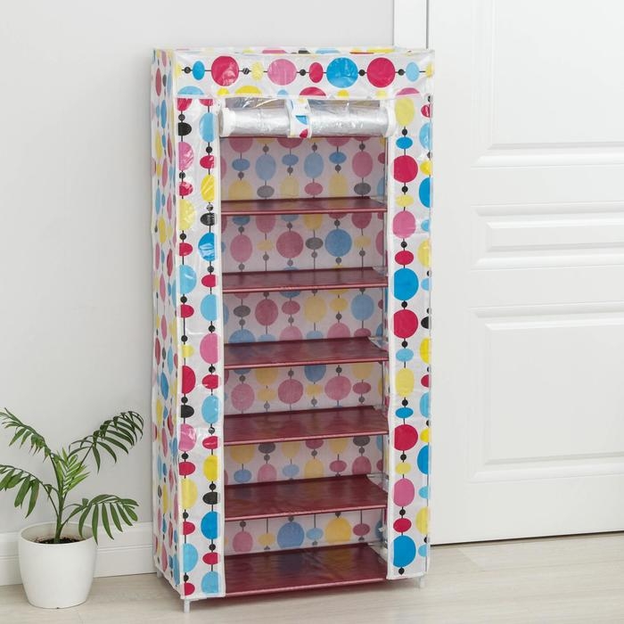 Обувница, 7 ярусов, 60&times;30&times;143 см, рисунок МИКС
