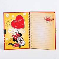 Записная книжка А5 на замочке "Мои мечты", 50 листов, Минни Маус Записная книжка А5 на замочке "Мои мечты", 50 листов, Минни Маус