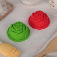 Набор форм для выпечки Доляна «Роза», силикон, 8×3,5 см, 6 шт, цвет МИКС Набор форм для выпечки Доляна «Роза», силикон, 8×3,5 см, 6 шт, цвет МИКС