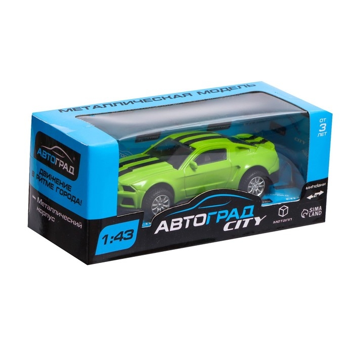 Машина металлическая &laquo;Спорт&raquo;, инерционная, масштаб 1:43, цвет зелёный