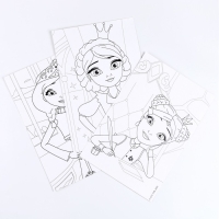 Раскраска в технике скетчинг &laquo;Царевны&raquo; &laquo;Царевны Даша, Алёнка и Василиса&raquo;