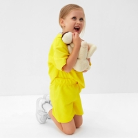 Костюм детский (футболка, шорты) MINAKU: Casual Collection цвет жёлтый, рост 116 см