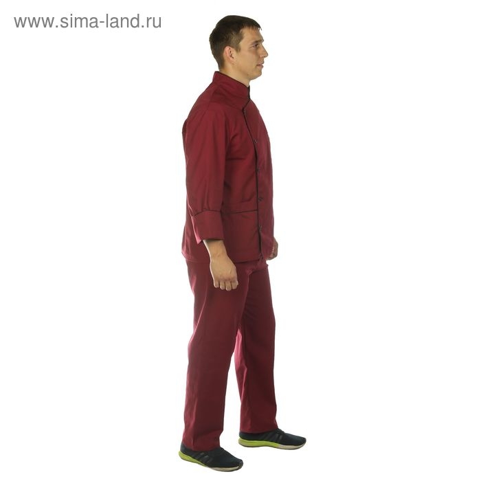 Костюм шеф-повара гладкокрашенный, р. 48-50, цвет бордо Костюм шеф-повара гладкокрашенный, р. 48-50, цвет бордо
