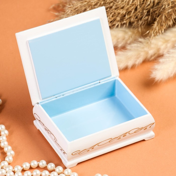 Шкатулка &laquo;Цветы в вазе&raquo;, белая, 8&times;10,5 см, лаковая миниатюра