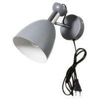 Бра с выключателем на проводе "Клаудиа" Е27 40Вт серый 28х15х20см Бра с выключателем на проводе "Клаудиа" Е27 40Вт серый 28х15х20см