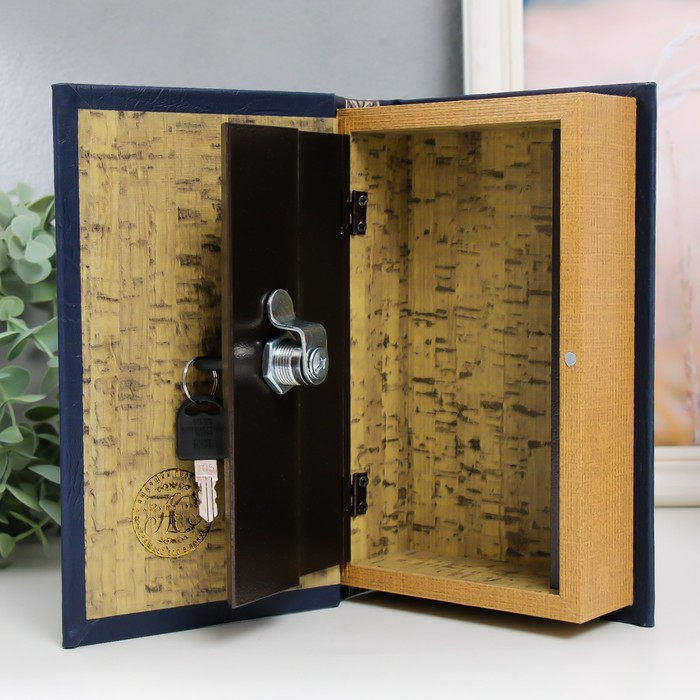 Сейф дерево книга кожа "Философия успеха" 21х13х5 см