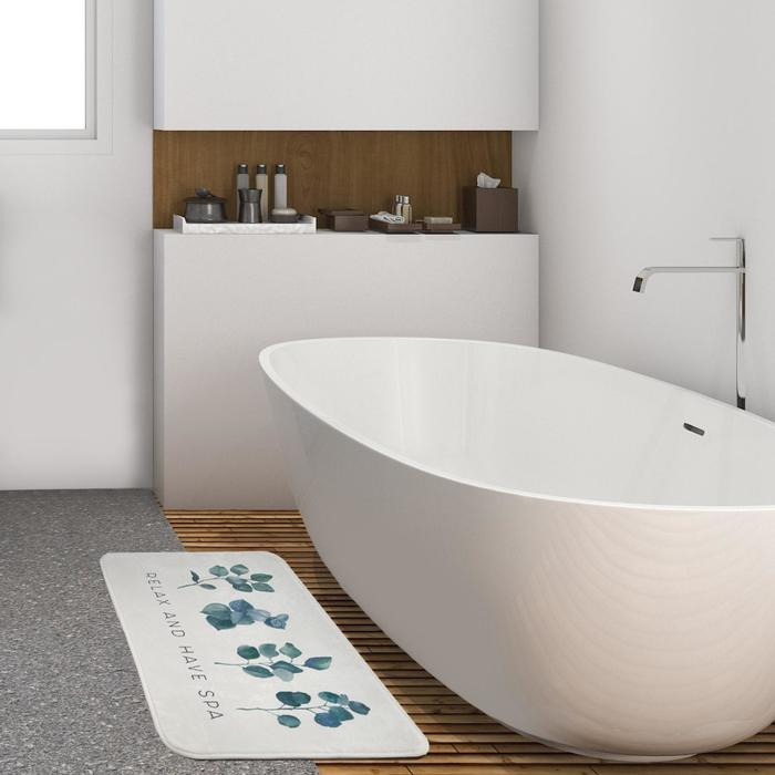 Коврик для ванной Этель Коврик для ванной Этель"Эвкалипт", 80х50 см, велюр