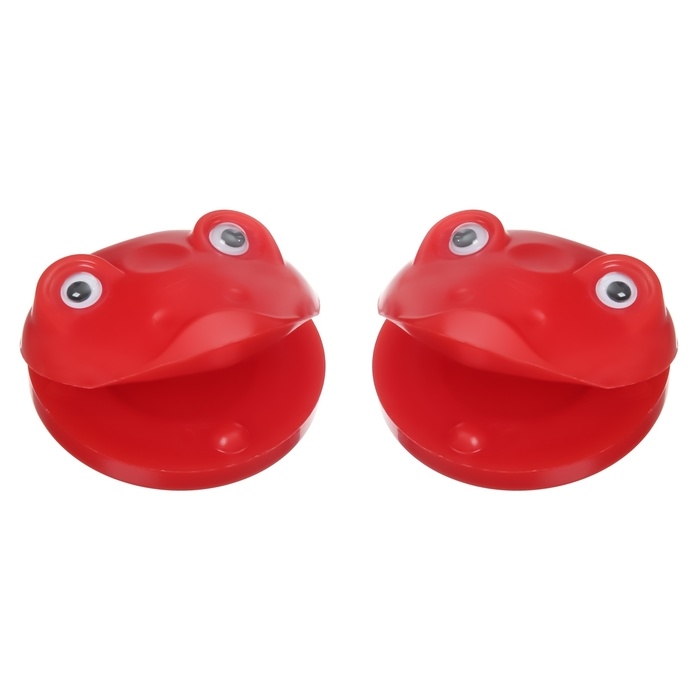Набор погремушек «Лягушата: кастаньеты + перкуссионный маракас, 3 шт., цвет красный, Крошка Я Набор погремушек «Лягушата: кастаньеты + перкуссионный маракас, 3 шт., цвет красный, Крошка Я