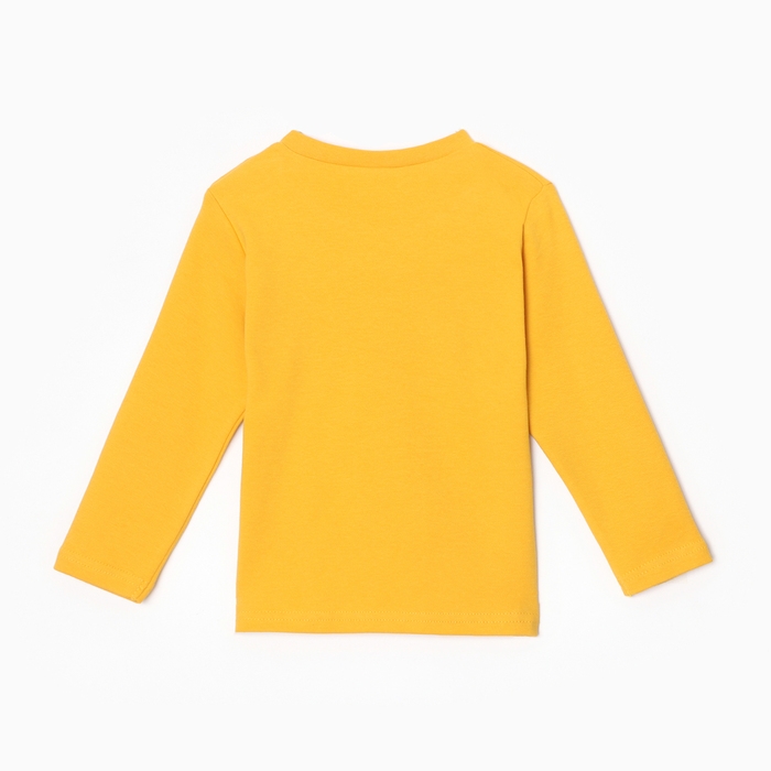 Лонгслив для мальчика, цвет тёмно-жёлтый, рост 98 см