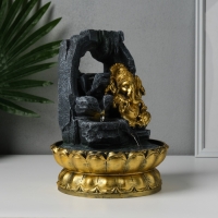 Фонтан настольный от сети, подсветка "Ганеша в скалах с водопадом" 20,5х20,5х27,5 см Фонтан настольный от сети, подсветка "Ганеша в скалах с водопадом" 20,5х20,5х27,5 см