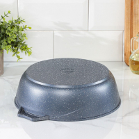 Жаровня «Гранит», 3 л, d=26 см, h=8 см, антипригарное покрытие, стеклянная крышка, цвет серый Жаровня «Гранит», 3 л, d=26 см, h=8 см, антипригарное покрытие, стеклянная крышка, цвет серый