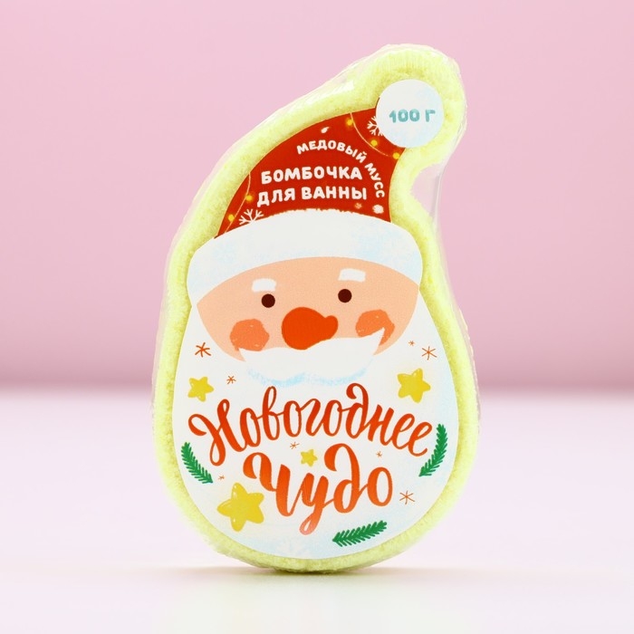Бомбочка для ванны «Дед Мороз», 100 г, аромат медового мусса, Новый Год Бомбочка для ванны «Дед Мороз», 100 г, аромат медового мусса, Новый Год