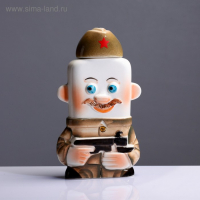 Штоф фарфоровый &laquo;Солдатик&raquo;, 0.35 л, в упаковке книге