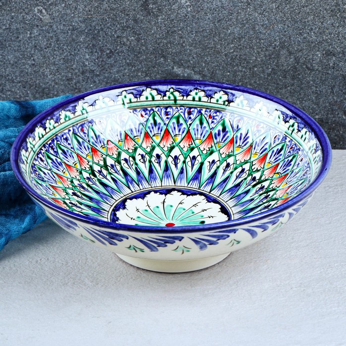 Супница Риштанская Керамика Супница Риштанская Керамика "Цветы", 25 см, микс