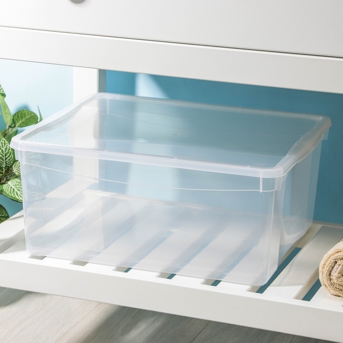 Ящик для хранения, прямоугольный &laquo;Кристалл&raquo;, 18 л