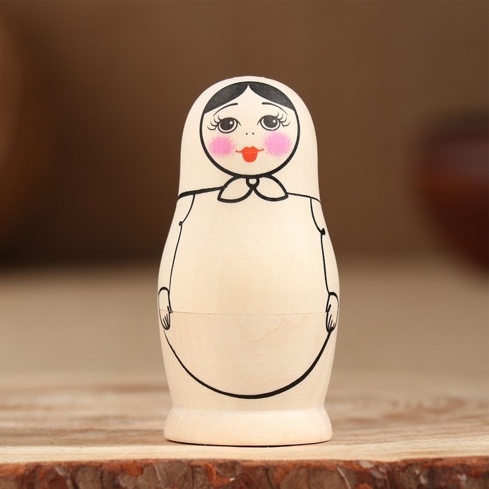 Заготовка для творчества Заготовка для творчества "Матрешка", дерево, высшая категория, 9х4х4см