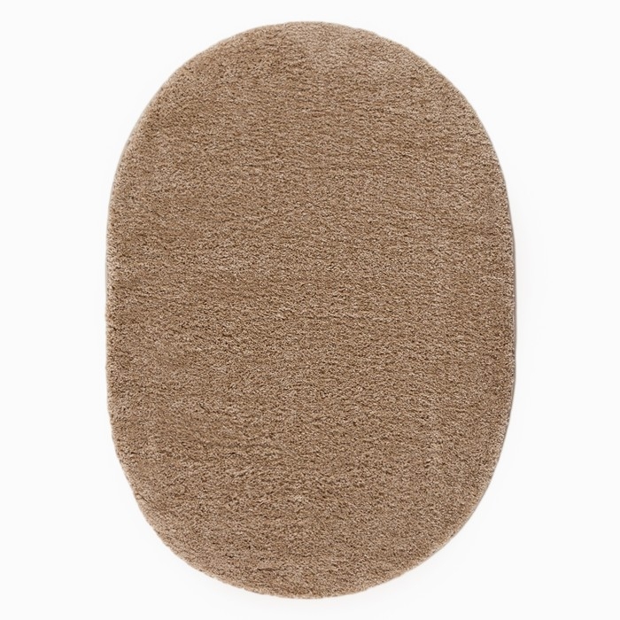 Ковёр Фризе &laquo;Шегги&raquo;, цвет светло-кофейный, овал 160х230 см