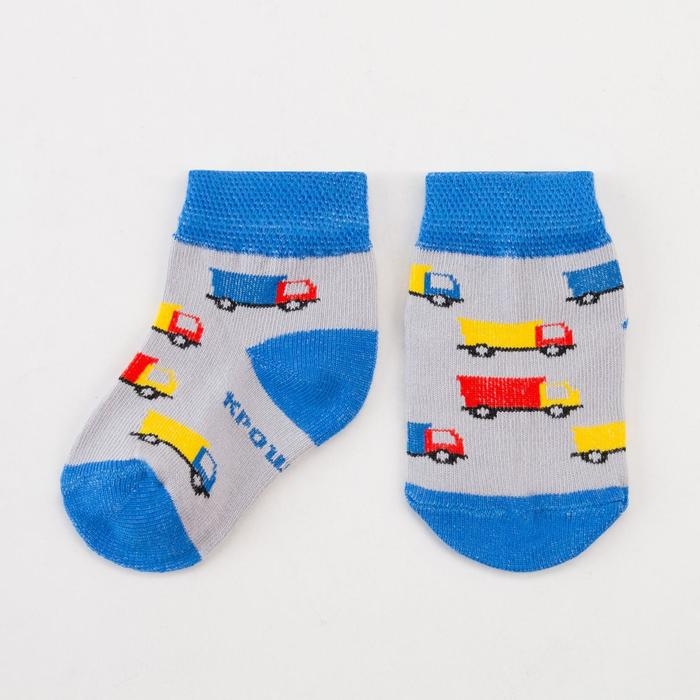 Носки детские Крошка Я «Грузовики», цвет серый, 8-10 см Носки детские Крошка Я «Грузовики», цвет серый, 8-10 см