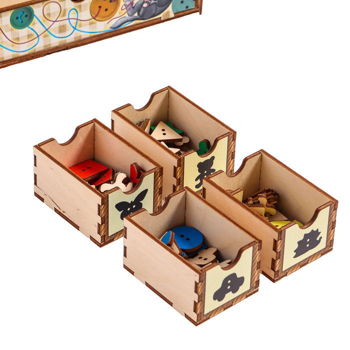 Волшебный комодик &laquo;Пуговки&raquo;, 64 пуговки