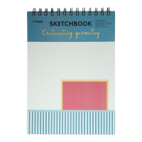 Скетчбук 18х25см для пастели, 30 листов "Геометрия", жесткая обложка, плотность 130 гр, МИКС Скетчбук 18х25см для пастели, 30 листов "Геометрия", жесткая обложка, плотность 130 гр, МИКС