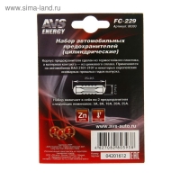 Предохранители AVS FC-229, цилиндрические, 5-25 А, набор 10 шт Предохранители AVS FC-229, цилиндрические, 5-25 А, набор 10 шт