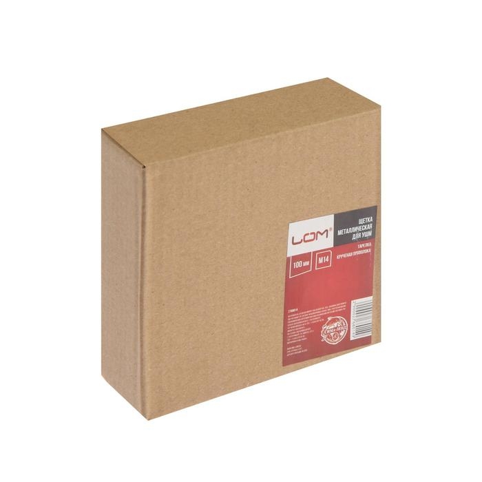 Щетка металлическая для УШМ ЛОМ, крученая проволока, Щетка металлическая для УШМ ЛОМ, крученая проволока, "тарелка", М14, 100 мм