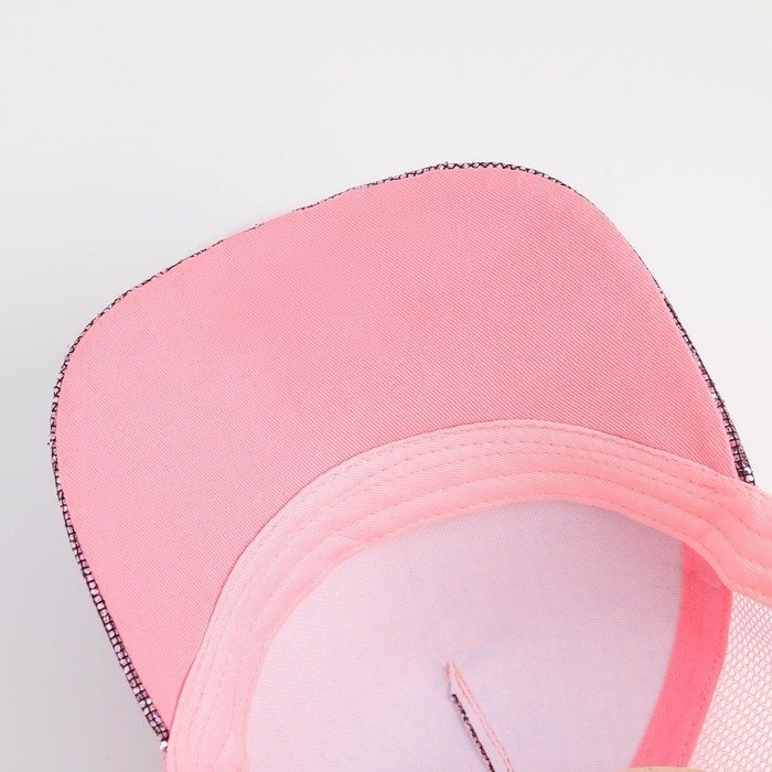 Кепка женская со стразами Time to Glow, цвет розовый, р-р 56 Кепка женская со стразами Time to Glow, цвет розовый, р-р 56