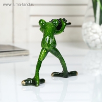 Сувенир полистоун лак "Лягушонок с фотоаппаратом" 15х12х12 см
