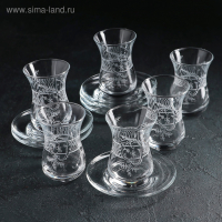 Сервиз чайный &laquo;Ассоль&raquo;, 12 предметов: стакан чайный 160 мл 6 шт, блюдце 6 шт