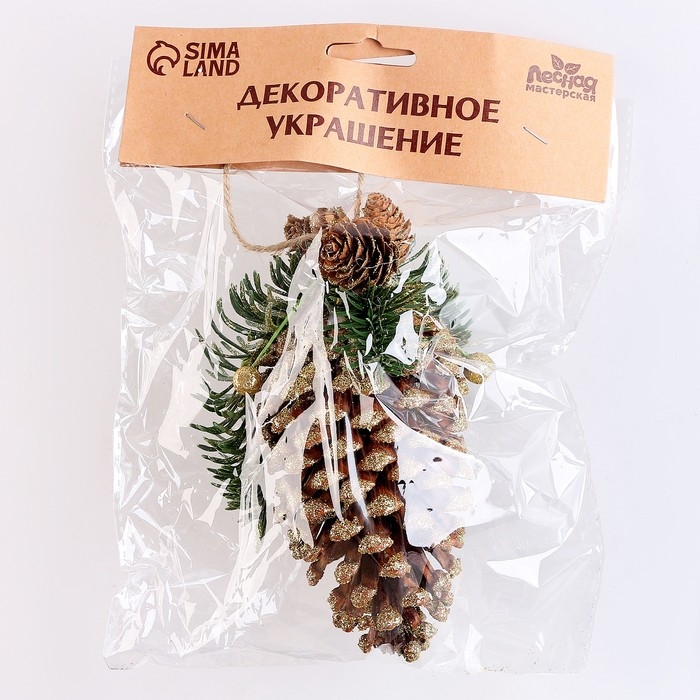 Шишка декоративная &laquo; Новогодняя&raquo; 12 &times; 12 &times; 18,5 см