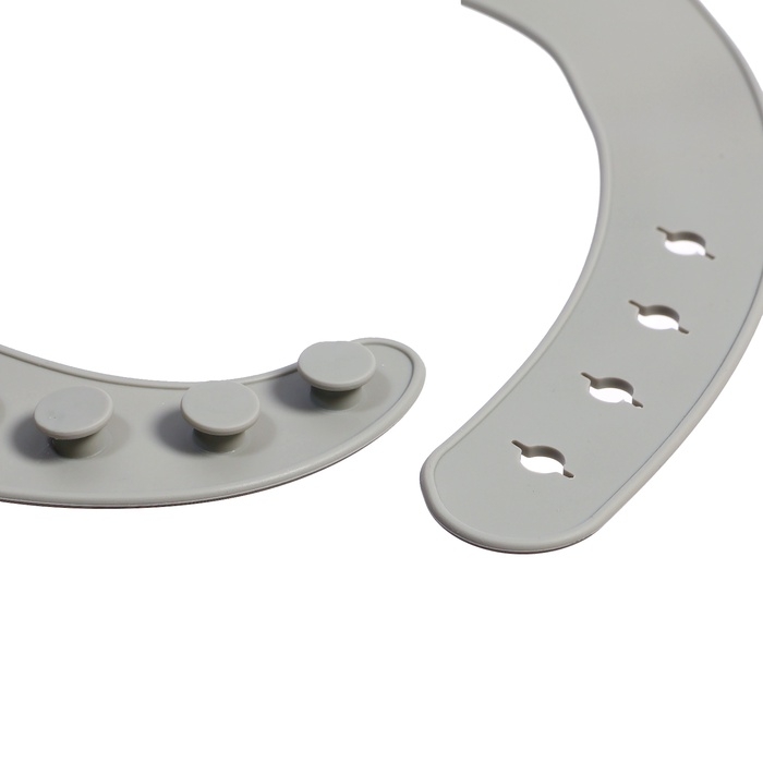 Нагрудник для кормления «Слонёнок», силиконовый, с карманом, цвет серый Нагрудник для кормления «Слонёнок», силиконовый, с карманом, цвет серый