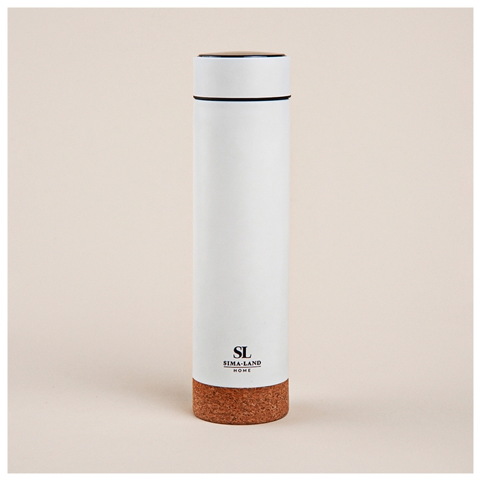 Термос с термометром Sima-Land Home, 500 мл, цвет белый Термос с термометром Sima-Land Home, 500 мл, цвет белый