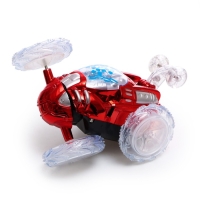 Машина-перевёртыш радиоуправляемая &laquo;Трюк&raquo;, работает от батареек, световые эффекты, цвет красный