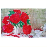 Алмазная мозаика на подрамнике с полным заполнением «Пионы», 20 х 30 см Алмазная мозаика на подрамнике с полным заполнением «Пионы», 20 х 30 см