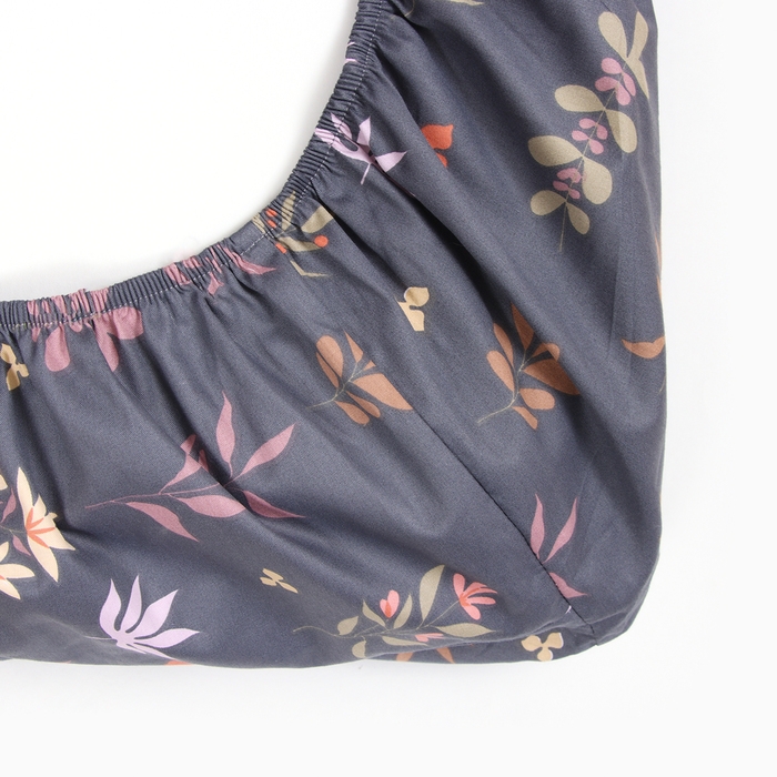 Простыня на резинке LoveLife Flower morning, 160*200+25 см, 100%хлопок, сатин, 125 г/м&sup2;