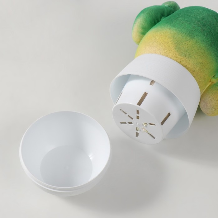 Растущий подарок травка Экоживчик "Кактус в горшочке" белый