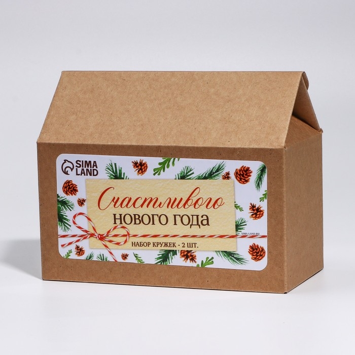 Новый год. Набор кружек стеклянных &laquo;Снегири!&raquo;, 2 шт