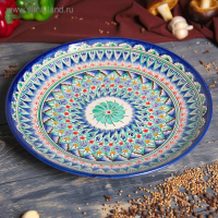 Ляган Риштанская Керамика "Узоры", 31 см, синий Ляган Риштанская Керамика "Узоры", 31 см, синий