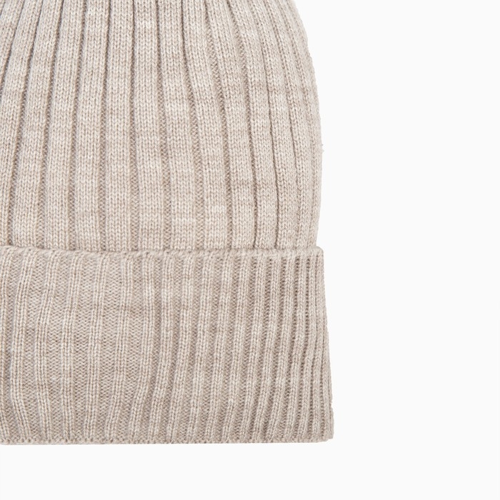 Шапка женская зимняя, цвет бежевый, размер 52-56 Шапка женская зимняя, цвет бежевый, размер 52-56
